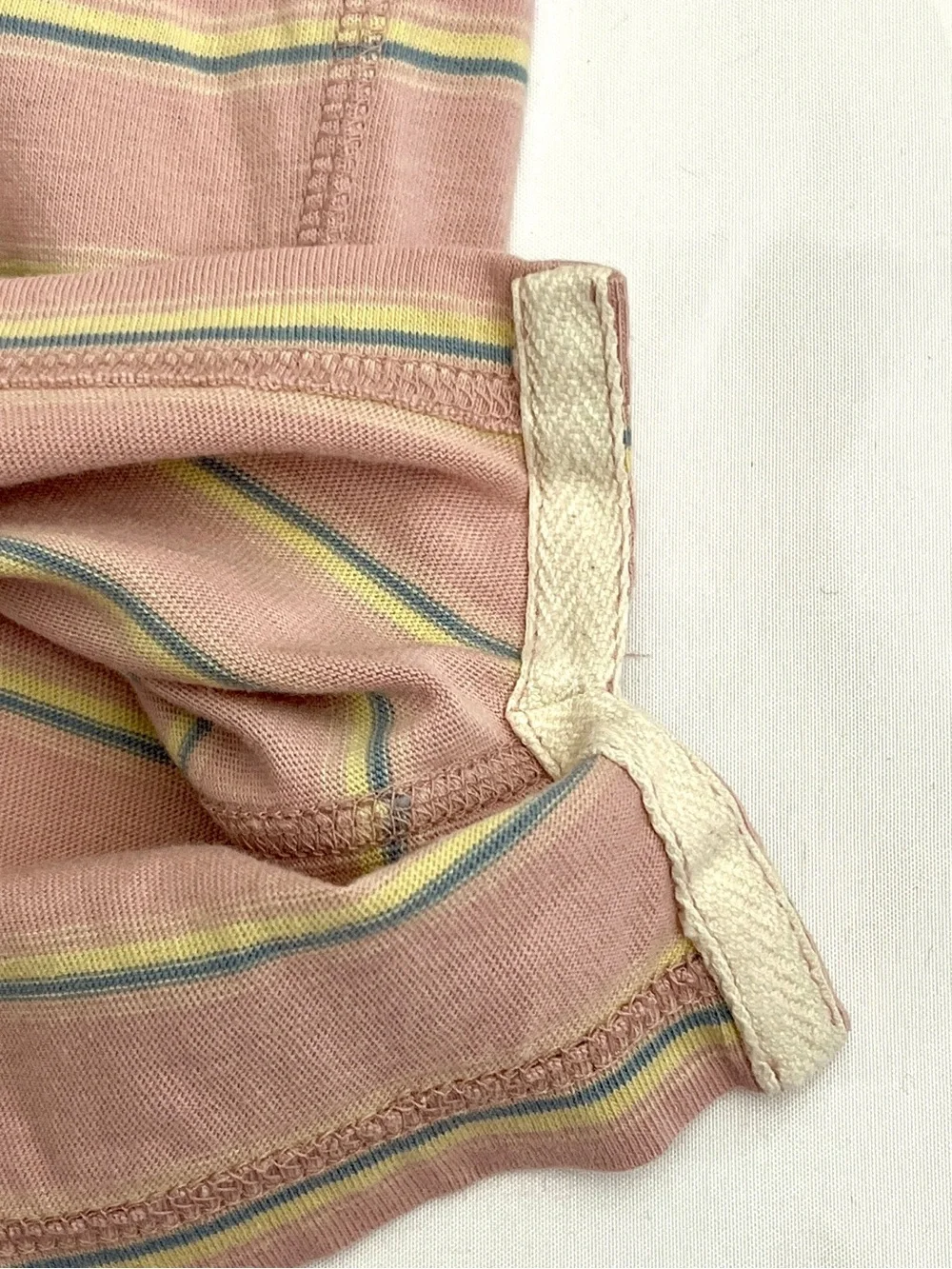 Ralph Lauren 90s Henley Striped Cream Vintage Polo Shirt 12-18M